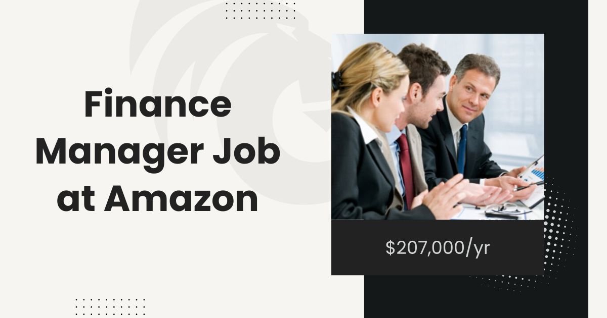 Finance Manager Job at Amazon