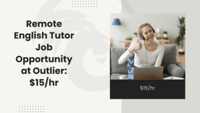 Remote English Tutor Job Opportunity at Outlier: $15/hr